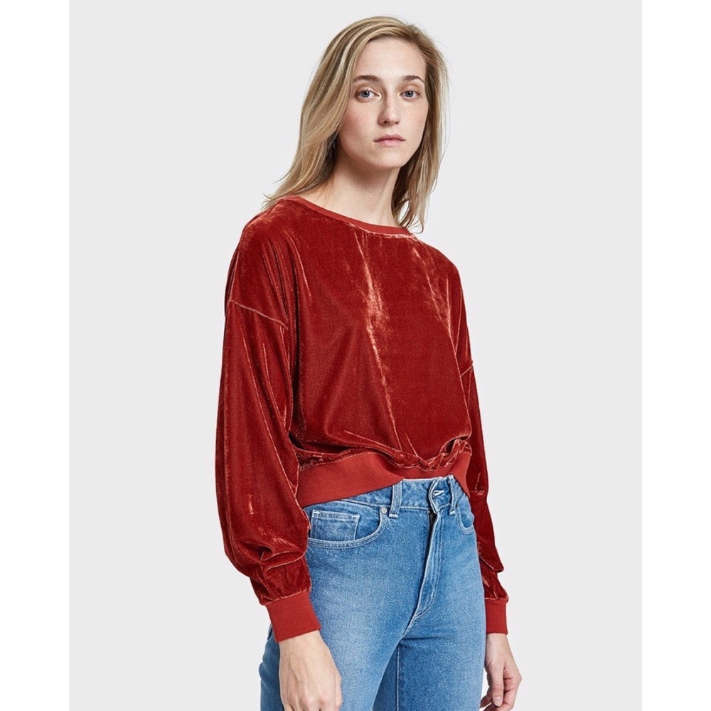 Rust Velvet Sweater